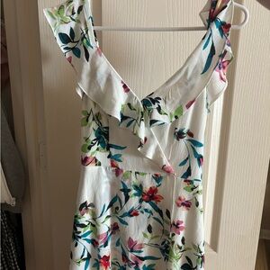 Iz Byer White Floral Dress
